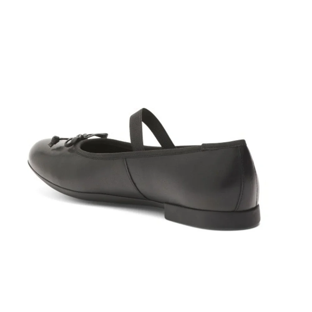 Girls GEOX Black Leather Ballet Flats US 11 J Plie B Toddler Big‎ Kid J3455B